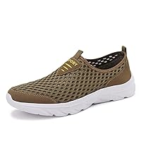 GSLMOLN Men's Comfortable Footwear Trainers Mesh Breathable Sneakers Outdoor Walking Shoes Fashion Casual Non Slip Flat Sports Shoes