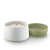 Lekue Microwave Rice, Grain & Quinoa Cooker, one size,1 Liters, Green