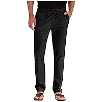 Men's Business Pants Casual Plus Size Solid Trousers 2024 Trendy Loose Pants with Pockets