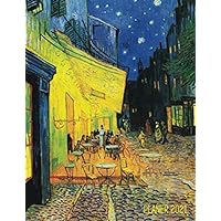 Vincent Van Gogh Terminplaner 2021: Caféterrasse am Abend | 12 Monate: Januar - Dezember 2021 Planer | Ideal für die Schule, Studium und das Büro | ... und Jährlicher Planer Agenda (German Edition)