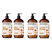 3-in-1 Soap, Body Wash, Bubble Bath, Shampoo, 32 Ounce (Pack of 2) Nourishing Hand and Body Lotion, 32 Ounce (Pack of 2), Citrus and Mint
