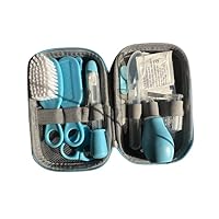 Baby Healthcare and Grooming Kit, 20 in 1 Baby Safety Set Newborn Nursery Health Care Set with Hair Brush Scale Measuring Spoon Nail Clippers for Baby Girls Boys (Blue)