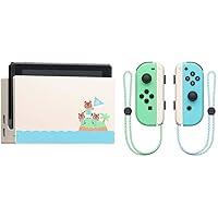 Nintendo Switch Console - Animal Crossing: New Horizons Edition - Pastel Green and Blue Joy-Con, 6.2