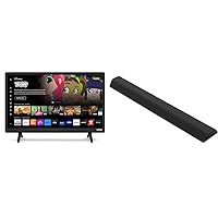 VIZIO 24-inch D-Series Full HD 1080p Smart TV with Apple AirPlay and Chromecast Built-in & V-Series All-in-One 2.1 Home Theater Sound Bar with DTS Virtual:X