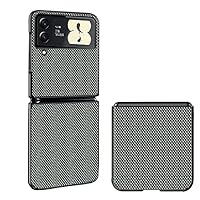 Case Compatible with Samsung Galaxy Z Flip 3 5G Full Protection Shockproof,PC+Cloth case,Luxury Nylon Texture,Separation Design,Can be Folded Freely,Support Wireless Charging(2021) (Gray)