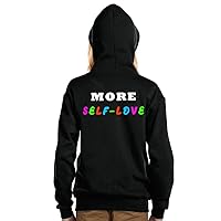 More Self Love Kids' Full-Zip Hoodie - Word Print Hooded Sweatshirt - Multicolor Kids' Hoodie