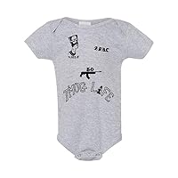 Rap Onesie, PACS TATTS, Funny, 90's Rap Onesie, Tattoos, Thug Life, Unisex Bodysuit, Baby Outfit, Short Sleeve Romper