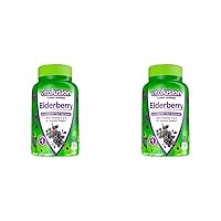 Elderberry Gummy Vitamins, 90ct Elderberry Gummy Vitamins, Chewables, 90 Count (Pack of 2)