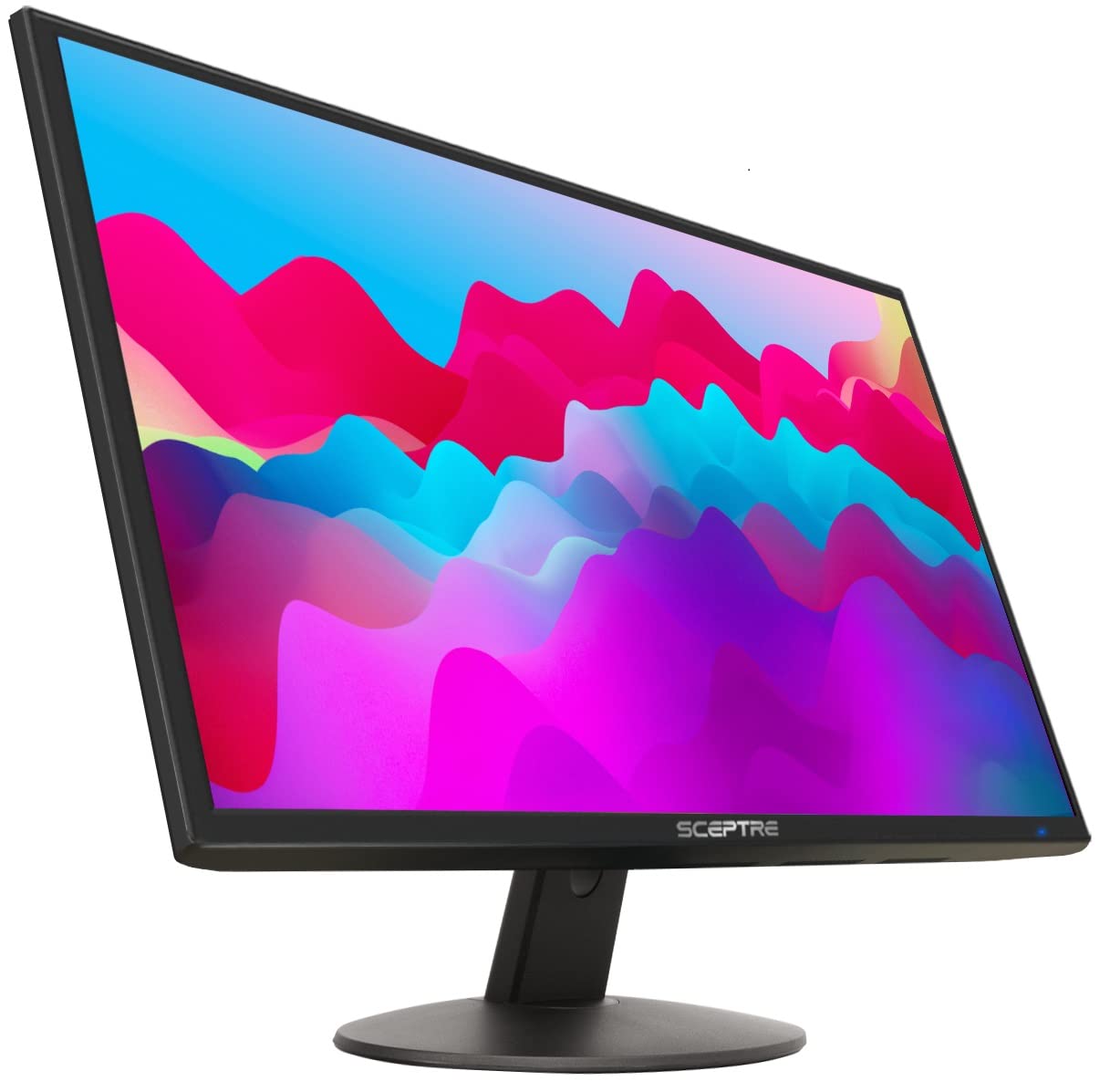 Sceptre 22 inch 75Hz 1080P LED Monitor 99% sRGB HDMI X2 VGA Build-In Speakers, Machine Black (E225W-19203R series)