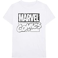 Marvel Comics T Shirt Logo Official Mens White Size S