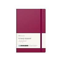 NEO SMARTPEN NeoLab N Handy Notebook with Hard Leather Cover Designed for Writing, Sketching and Journaling Compatible M1 Plus, M1 and N2 Digital Pens - Deep Pink