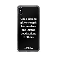 Good Actions give Strength to Ourselves and Inspire Good Actions in Others. – Plato. Wear Your Philosophy. by Ruth's prints. iPhone Case