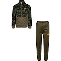 Nike Kids Boy's Textured Camo Full Zip Jacket and Pants Two-Piece Track Set (Little Kids)