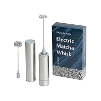 Naoki Matcha Electric Matcha Whisk and Milk Frother with Single and Double Frother Head Set - Barista Style Preparation for Matcha Green Tea & Lattes