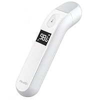 Digital Thermometer for Adults and Kids - Infrared Forehead Thermometer with Color Fever Indicator - Touchless, Fast, Accurate Results in 1 Second - Silent Mode, Easy-to-use for Home - PT2L