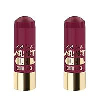 L.A. Girl Velvet Contour Sticks, Blush Crushed Berry,3 Count(Pack of 2)