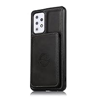 Magnetic Leather Case for Galaxy S23 Plus S22Ultra S21 FE A54 A24 A53 A52 A52S A13 A22 A32 5G A14 Cover Cards Holder Stand,Black,for Galaxy S23Ultra
