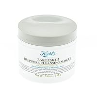 Kiehl's Rare Earth Deep Pore Cleansing Mask, Pore-Minimizing Face Mask for Clogged Pores, Detoxifies & Refines Skin, Absorbs Excess Oil, with Amazonian White Clay & Aloe Vera, for Normal to Oily Skin