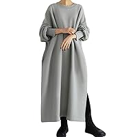 Junior Prom Dresses,Womens Long Dress Hooded Splicing Sweatshirt Dress Solid Color Long Sleeve Casual O Neck Sw