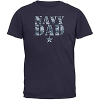 Old Glory Navy Dad Navy Adult T-Shirt - X-Large