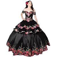 2024 Quinceanera Dresses Detachable 2 Piece 2 in 1 Puffy Off The Shoulder Mexican Charro Pearls Sweet 15 Dress