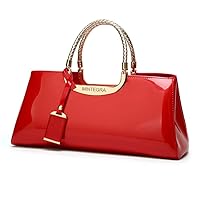 MINTEGRA Handbags for Women Fashion Patent Leather Designer Tote Bag Evening Wedding Party Shoulder Bag