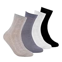 GAUDIE Men's breathable linen socks, ultra-thin organic linen long socks, pack of 5 pairs per pack