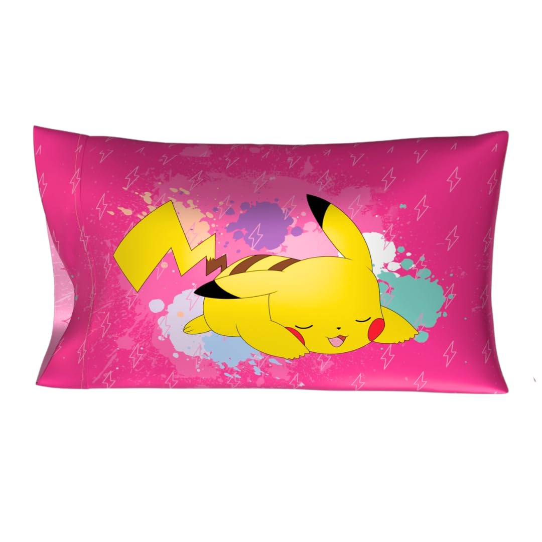 Franco Collectibles Pokemon Girl Anime Beauty Silky Satin Standard Pillowcase Cover 20x30 for Hair and Skin, (Official Licensed Product)