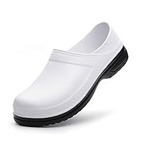 Men's and Women's Slip Resistant Restaurant Work Shoes Waterproof Non Slip Chef Clogs, Professional Hospital Nurse Plus Size Black Garden Shoe for Unisex