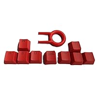 9 Keys PBT Backlit Keycaps WASD/ESC/Direction Cherry MX Keycaps With Key Cap Puller For MX Switches Backlit Mechanical Gaming Keyboard, one, Red