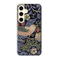 jjphonecase R3791 William Morris Strawberry Thief Fabric Case Cover for Samsung Galaxy S24