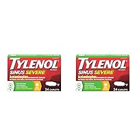 Tylenol Sinus Severe Daytime Caplets with Acetaminophen, Guaifenesin & Phenylephrine HCl, 24 ct (Pack of 2)