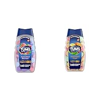 TUMS Ultra Strength Chewable Antacid Tablets for Heartburn Relief and Acid Indigestion Relief & Ultra Strength Antacid Tablets for Chewable Heartburn Relief