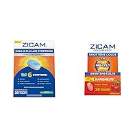 Zicam Cold & Flu Symptoms 20 Tablets Cold Remedy Zinc Rapidmelts 25 Count Homeopathic Cold Shortening Bundles