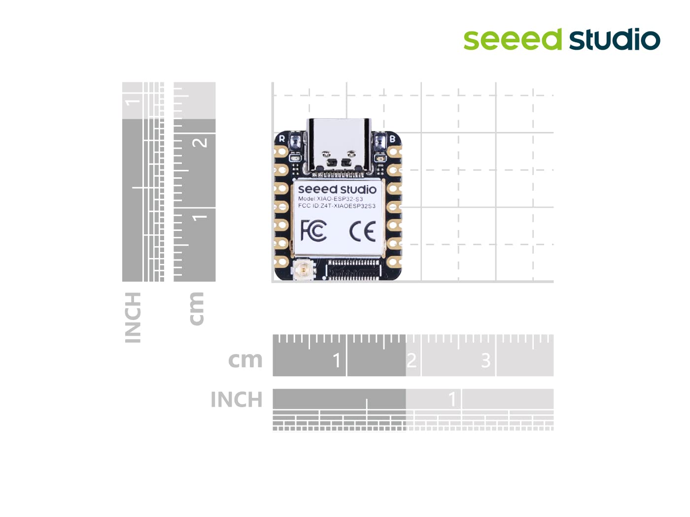 Seeed Studio XIAO ESP32S3-2.4GHz Wi-Fi, BLE 5.0, Dual-core, Battery Charge Supported, Power Efficiency and Rich Interface, Ideal for Smart Homes, IoT, Wearable Devices, Robotics