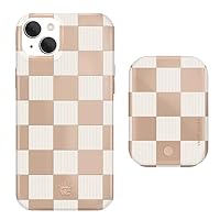 Velvet Caviar iPhone 15 Case + MagSafe Battery Pack - Nude Checkered (Bundle)