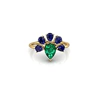 14K Gold Plated Crown Ring For Women & Girls Natural Gemstone | Natural Gemstones | Valentine's Gift