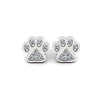 925 Hallmark Silver Natural Gemstone Paws Earrings for Women | Natural Gemstones | Valentine's Gift