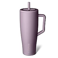 BrüMate Era 40 oz Tumbler with Handle and Straw | 100% Leakproof Insulated Tumbler with Lid and Straw | Made of Stainless Steel | Cup Holder Friendly Base | 40oz (Lilac Dusk)
