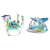Bright Starts Disney Baby Finding Nemo Sea of Activities Jumper, Ages 6 Months + & Disney Baby Finding Nemo Mr. Ray Ocean Lights & Music Gym, Ages Newborn +
