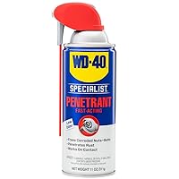 WD-40 Specialist Penetrant with Smart Straw, Penetrant for Metal, Rubber and Plastic Threads, Locks and Nuts, Industrial Strength Fast-Acting Formula, 11 Oz.