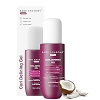 Bare Anatomy Curl Defining Gel | For Well Defined Shiny Curls | Curl Retention & 2X Frizz Protection For 48 Hours | Coconut Oil, Hyaluronic Acid & Castor Oil | Sulphate & Paraben Free | 4.9 Floz