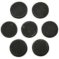 7 pcs Shungite Sticker for Cell Phone Case Tablet Laptop Computer - Round Dot Healing Energy Shungite Stones Protection Plate with Carbon Fullerenes (Unpolished, 50 mm / 1.96