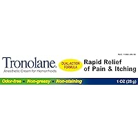 Tronolane Dual Action Anesthetic Cream For Hemorrhoids (1 Oz) (2-Pack)