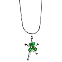 Fashion Necklace,Unique Green Bear Star Pendant Necklace for Women Men Unique Butterfly Pendant Clavicle Chain Flower Diamond Necklace