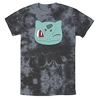 Pokemon Bulbasaur Face Young Men's Short Sleeve Tee Shirt