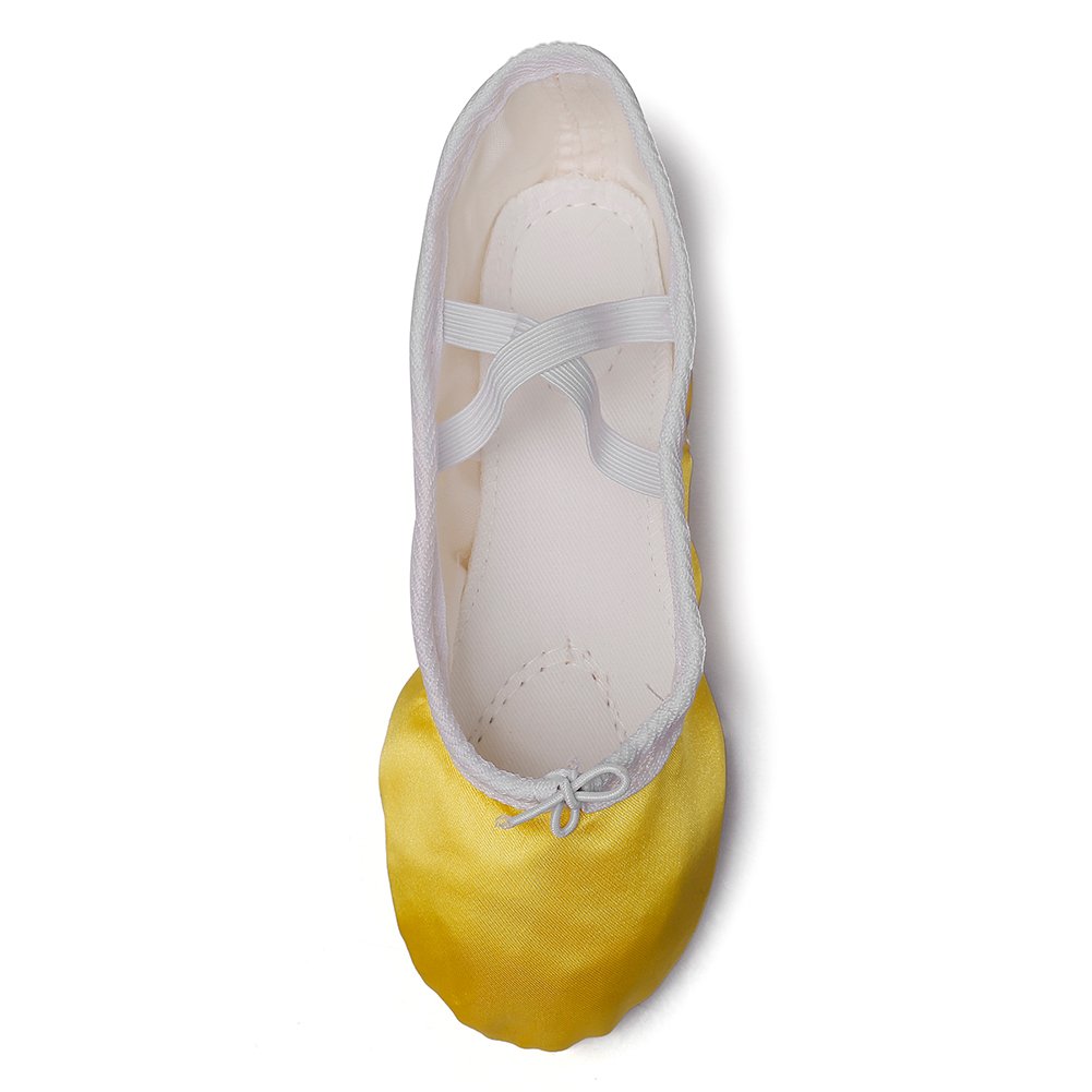 MSMAX Girls Ballet Shoes Satin Party Dance Slippers for Kids (Toddler/Little Kid/Big Kid)