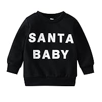 Toddler Sweatsuit Boys Boys Girls Letters Print Sweatshirt Tops Blouse Pullover Christmas Cloths Outfit Small Sweatshirt