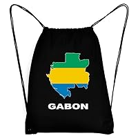 Gabon Country Map Color Sport Bag 18