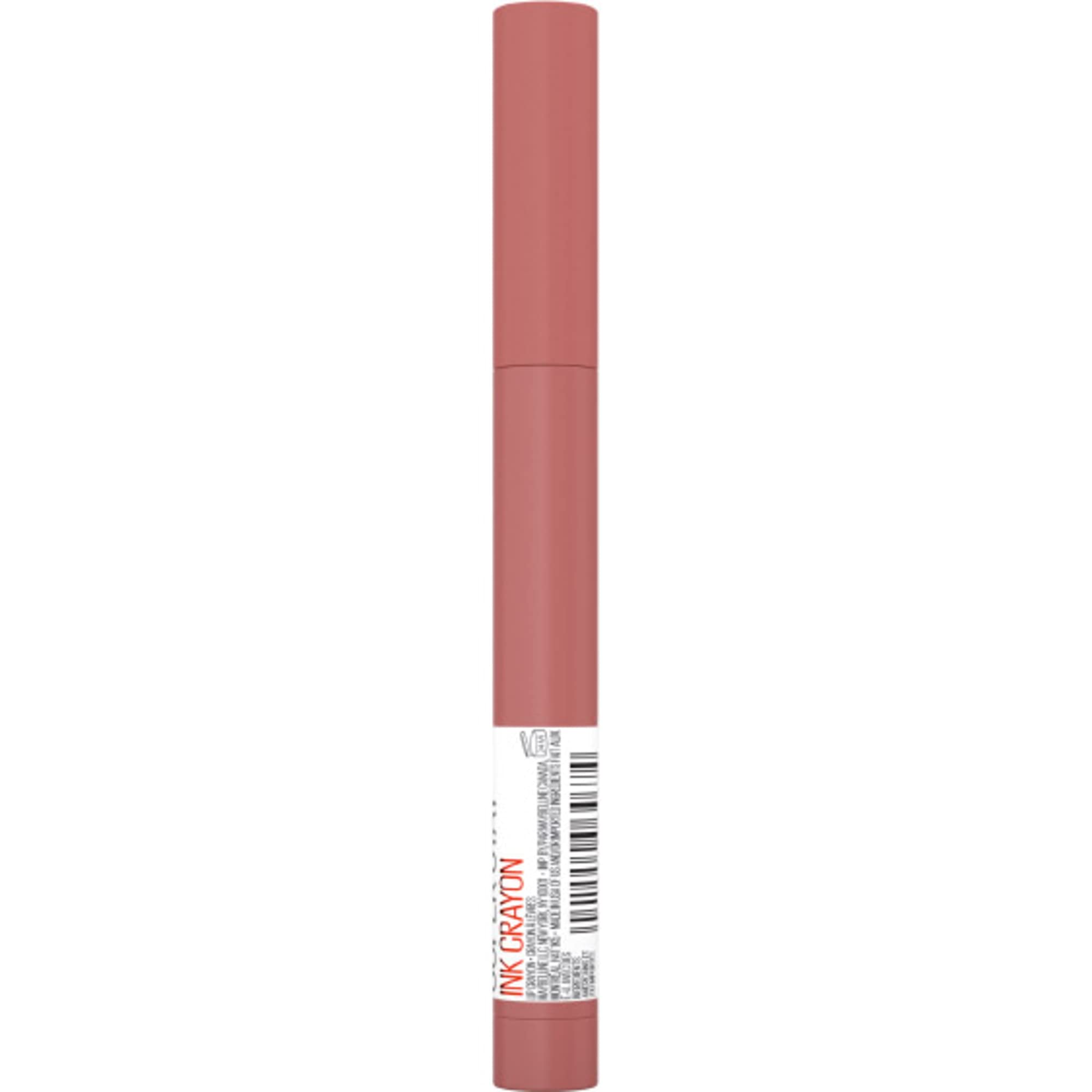 MAYBELLINE New York Super Stay Ink Crayon Lipstick Makeup, Precision Tip Matte Lip Crayon with Built-in Sharpener, Longwear Up To 8Hrs, Achieve It All, Brown Nude, 1 Count